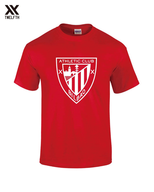 Athletic Bilbao Crest T-Shirt - Mens