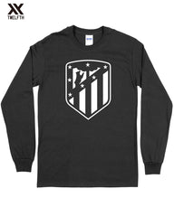 Atletico Madrid Crest T-Shirt - Mens - Long Sleeve