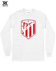 Atletico Madrid Crest T-Shirt - Mens - Long Sleeve