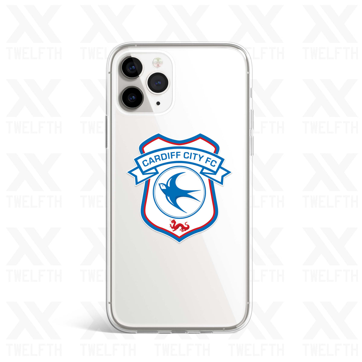 Cardiff City Crest Clear Phone Case