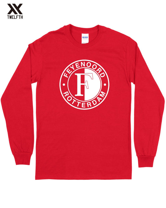 Feyenoord Crest T-Shirt - Mens - Long Sleeve