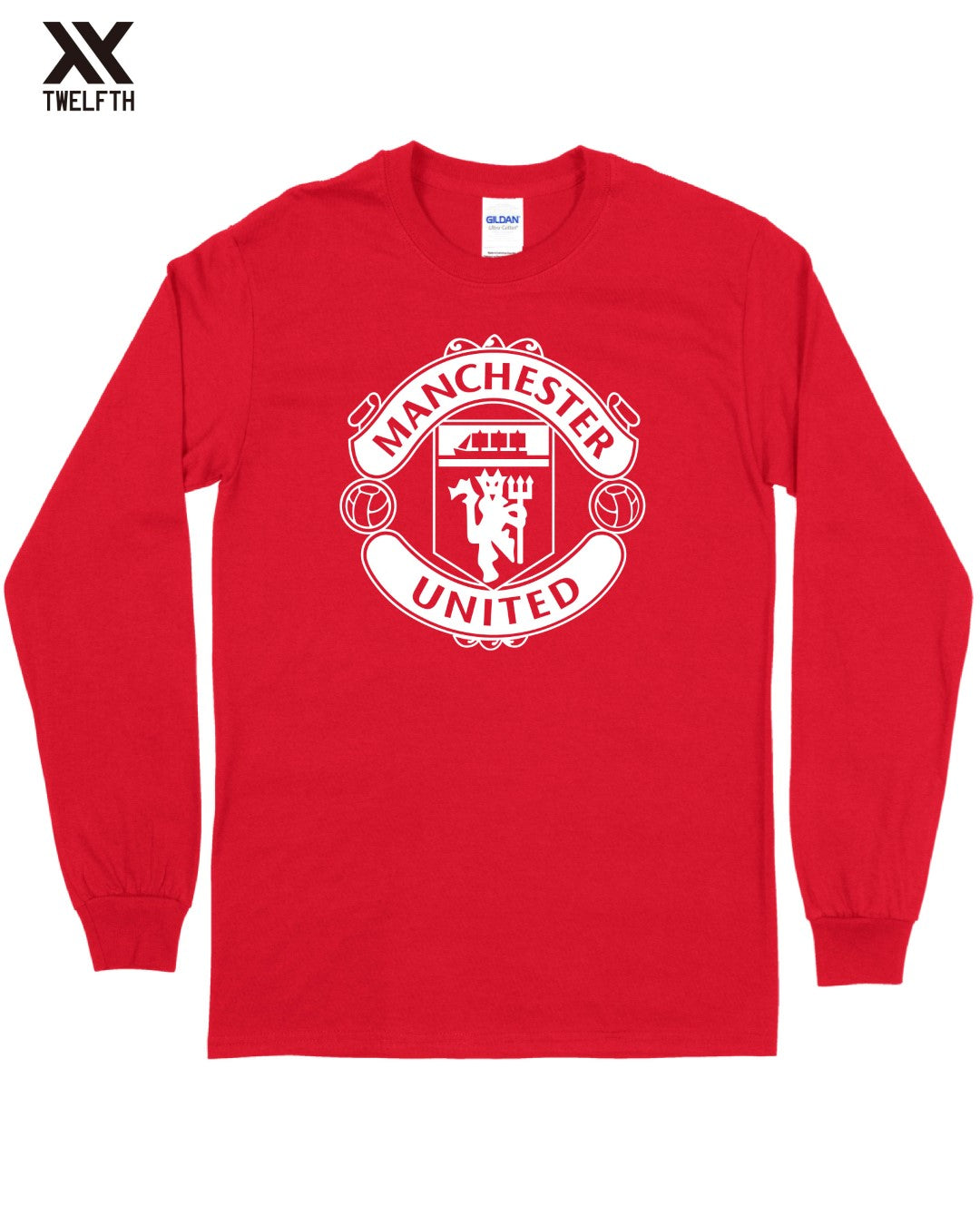 Manchester United Crest T-Shirt - Mens - Long Sleeve