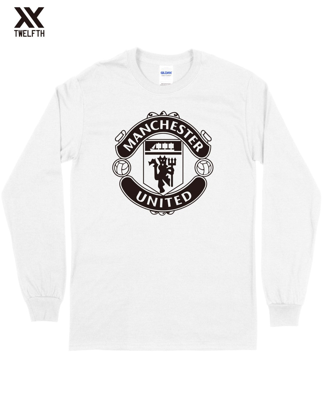 Manchester United Crest T-Shirt - Mens - Long Sleeve