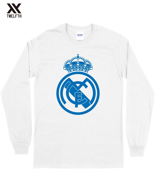 Real Madrid Crest T-Shirt - Mens - Long Sleeve